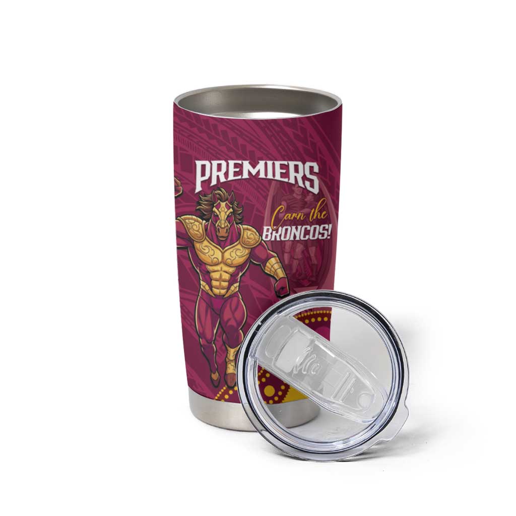NRL Broncos Rugby Custom Tumbler Cup Premiers Trophy Carn The Bronx - Aussie Hoodie
