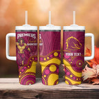 NRL Broncos Rugby Custom Tumbler With Handle Premiers Trophy Carn The Bronx - Aussie Hoodie