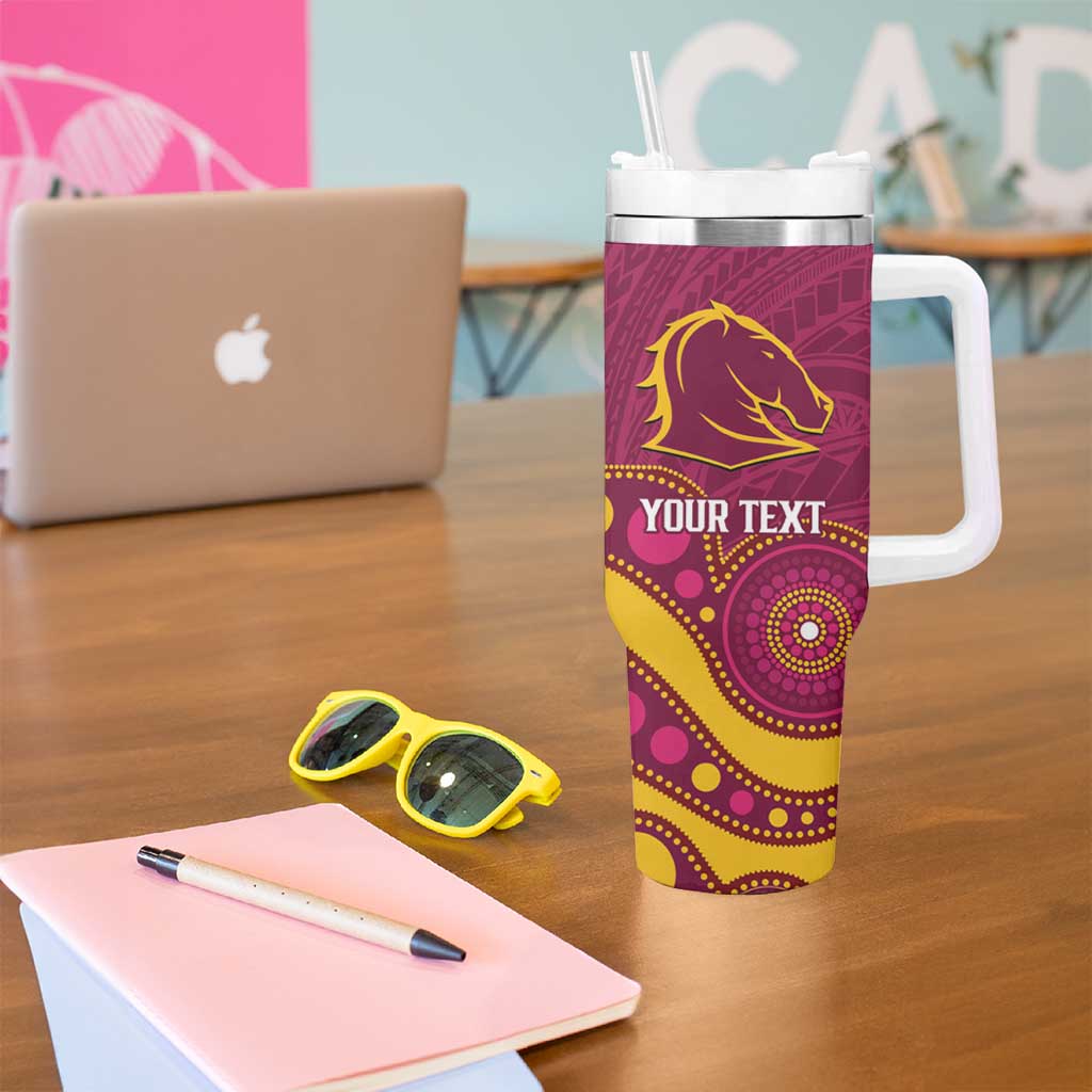 NRL Broncos Rugby Custom Tumbler With Handle Premiers Trophy Carn The Bronx - Aussie Hoodie