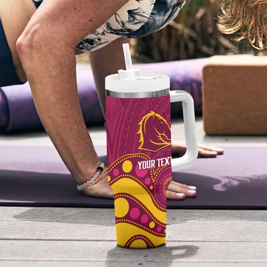 NRL Broncos Rugby Custom Tumbler With Handle Premiers Trophy Carn The Bronx - Aussie Hoodie