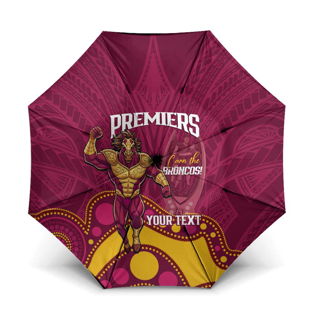 NRL Broncos Rugby Custom Umbrella Premiers Trophy Carn The Bronx - Aussie Hoodie