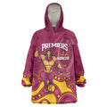 NRL Broncos Rugby Custom Wearable Blanket Hoodie Premiers Trophy Carn The Bronx - Aussie Hoodie