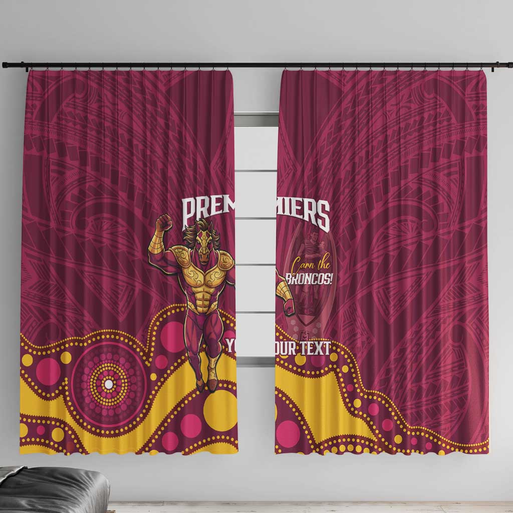 NRL Broncos Rugby Custom Window Curtain Premiers Trophy Carn The Bronx - Aussie Hoodie