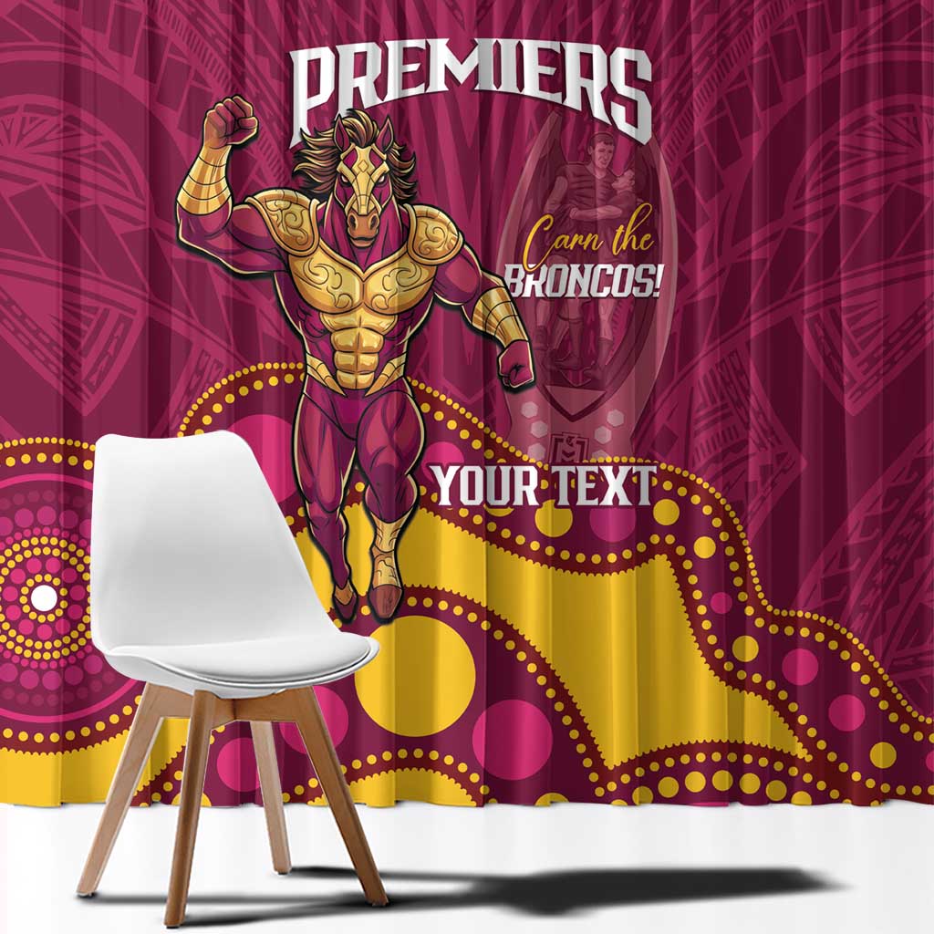 NRL Broncos Rugby Custom Window Curtain Premiers Trophy Carn The Bronx - Aussie Hoodie