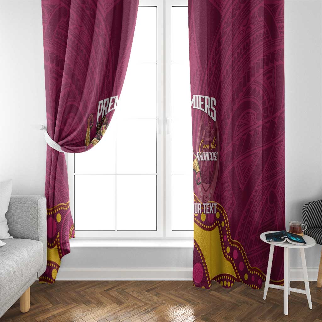 NRL Broncos Rugby Custom Window Curtain Premiers Trophy Carn The Bronx - Aussie Hoodie