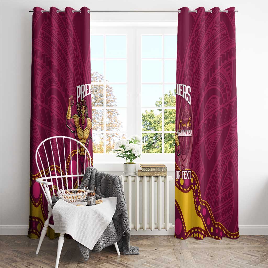NRL Broncos Rugby Custom Window Curtain Premiers Trophy Carn The Bronx - Aussie Hoodie