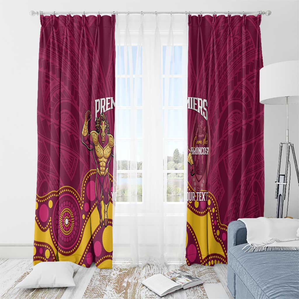 NRL Broncos Rugby Custom Window Curtain Premiers Trophy Carn The Bronx - Aussie Hoodie