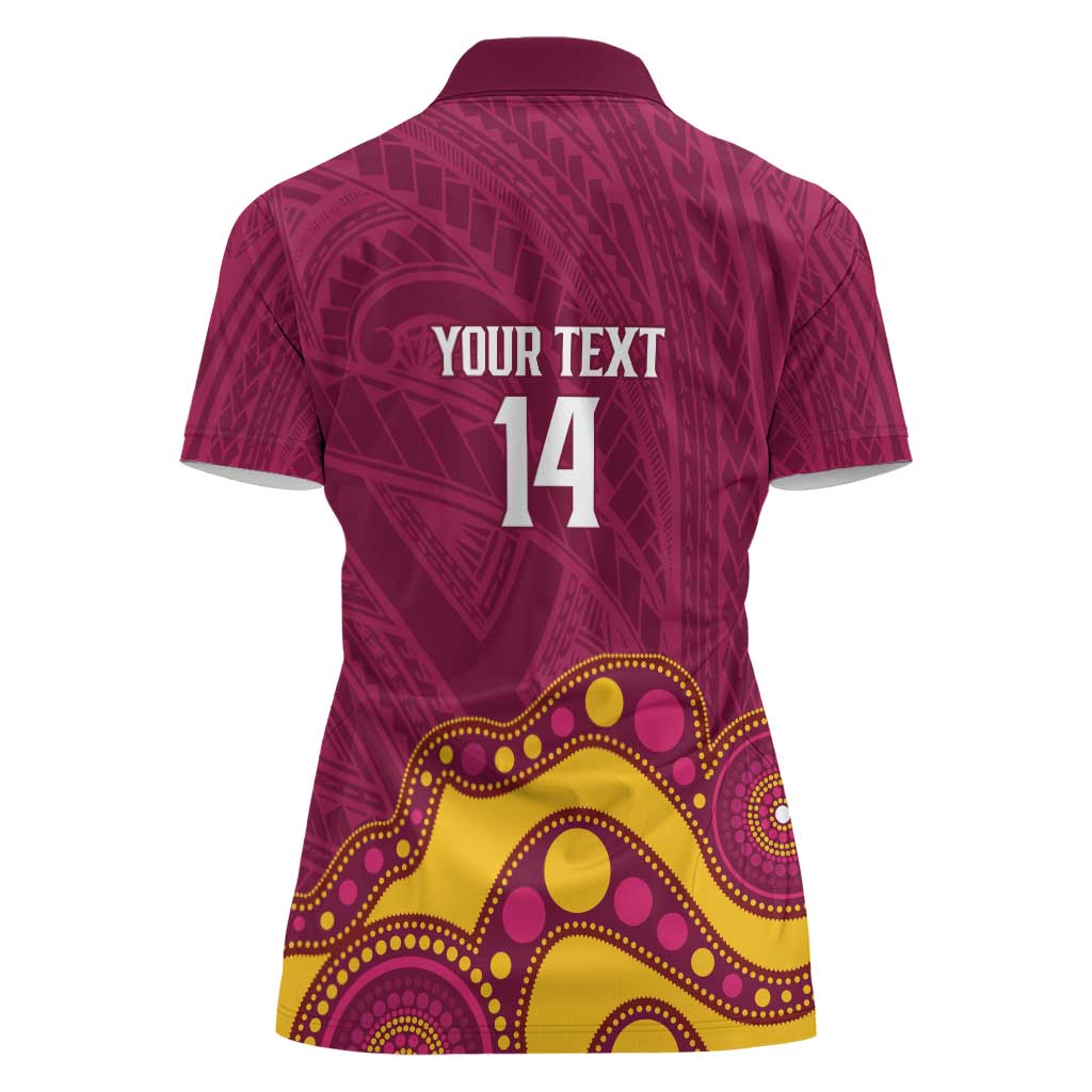 NRL Broncos Rugby Custom Women Polo Shirt Premiers Trophy Carn The Bronx - Aussie Hoodie