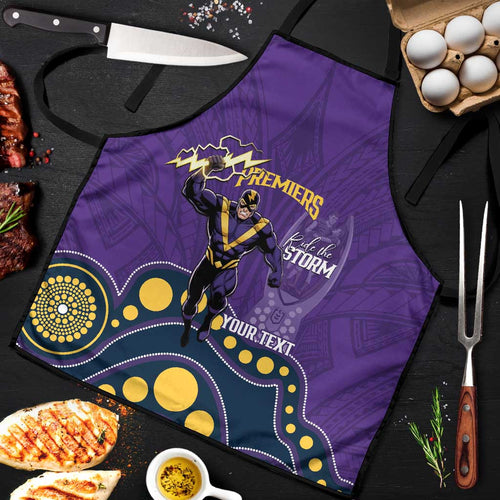NRL Melbourne Rugby Custom Apron Premiers Trophy Ride The Storm - Aussie Hoodie