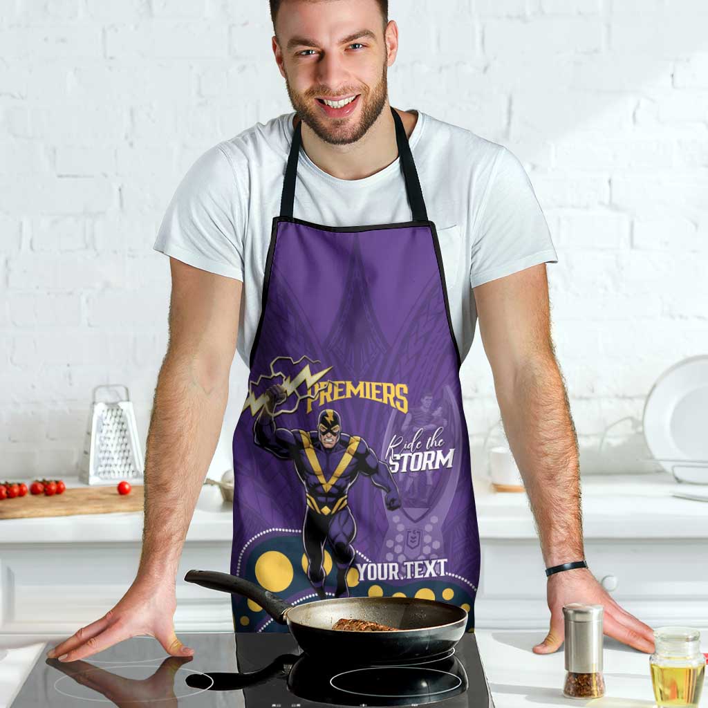 NRL Melbourne Rugby Custom Apron Premiers Trophy Ride The Storm - Aussie Hoodie