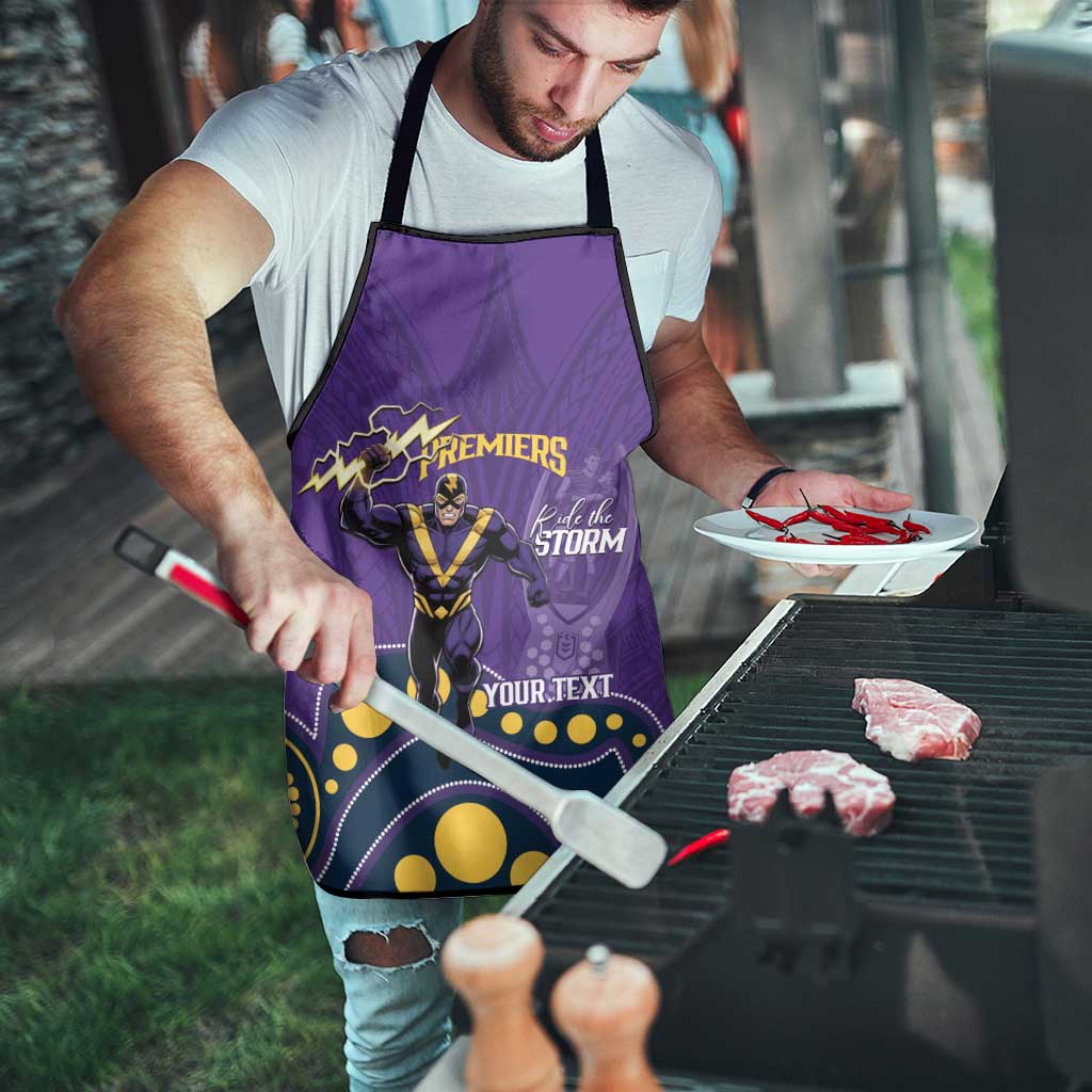 NRL Melbourne Rugby Custom Apron Premiers Trophy Ride The Storm - Aussie Hoodie