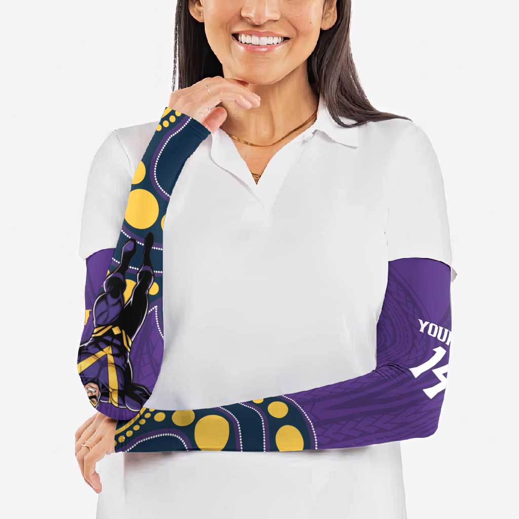 NRL Melbourne Rugby Custom Arm Sleeves Premiers Trophy Ride The Storm - Aussie Hoodie