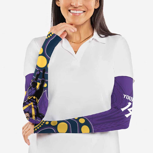 NRL Melbourne Rugby Custom Arm Sleeves Premiers Trophy Ride The Storm - Aussie Hoodie