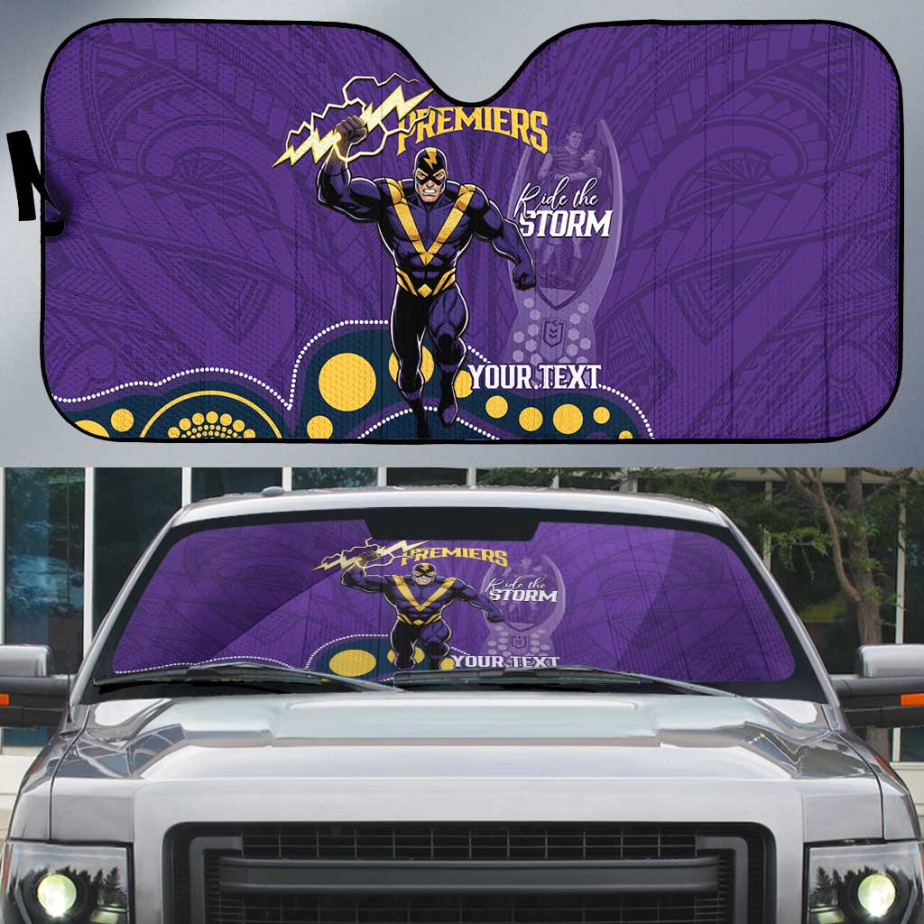 NRL Melbourne Rugby Custom Auto Sun Shade Premiers Trophy Ride The Storm - Aussie Hoodie