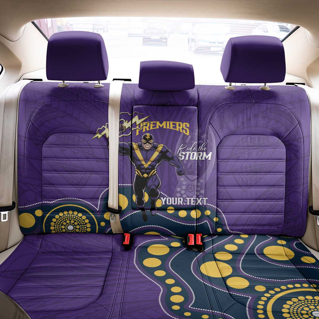 NRL Melbourne Rugby Custom Back Car Seat Cover Premiers Trophy Ride The Storm - Aussie Hoodie