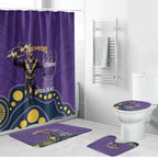 NRL Melbourne Rugby Custom Bathroom Set Premiers Trophy Ride The Storm - Aussie Hoodie