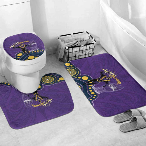 NRL Melbourne Rugby Custom Bathroom Set Premiers Trophy Ride The Storm - Aussie Hoodie