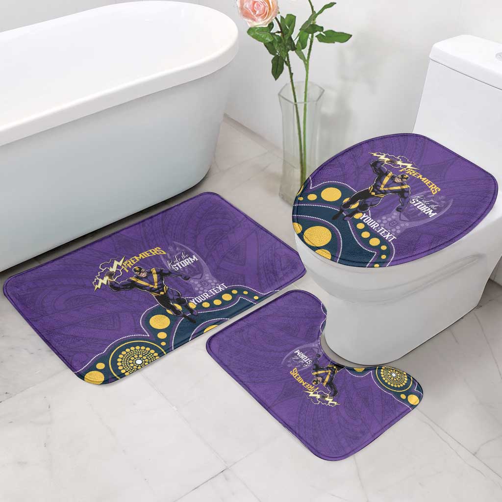 NRL Melbourne Rugby Custom Bathroom Set Premiers Trophy Ride The Storm - Aussie Hoodie