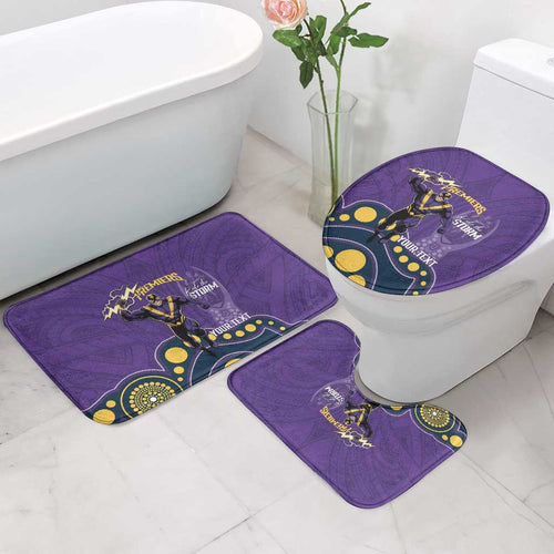 NRL Melbourne Rugby Custom Bathroom Set Premiers Trophy Ride The Storm - Aussie Hoodie