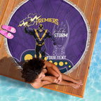 NRL Melbourne Rugby Custom Beach Blanket Premiers Trophy Ride The Storm - Aussie Hoodie