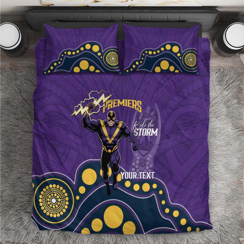 NRL Melbourne Rugby Custom Bedding Set Premiers Trophy Ride The Storm - Aussie Hoodie