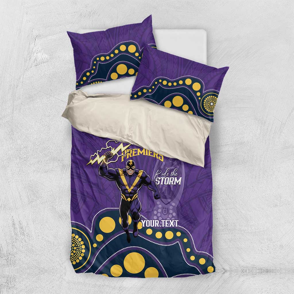 NRL Melbourne Rugby Custom Bedding Set Premiers Trophy Ride The Storm - Aussie Hoodie