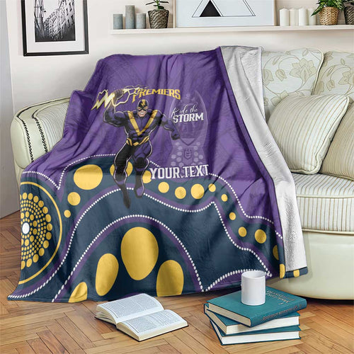 NRL Melbourne Rugby Custom Blanket Premiers Trophy Ride The Storm - Aussie Hoodie