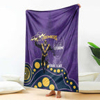 NRL Melbourne Rugby Custom Blanket Premiers Trophy Ride The Storm - Aussie Hoodie