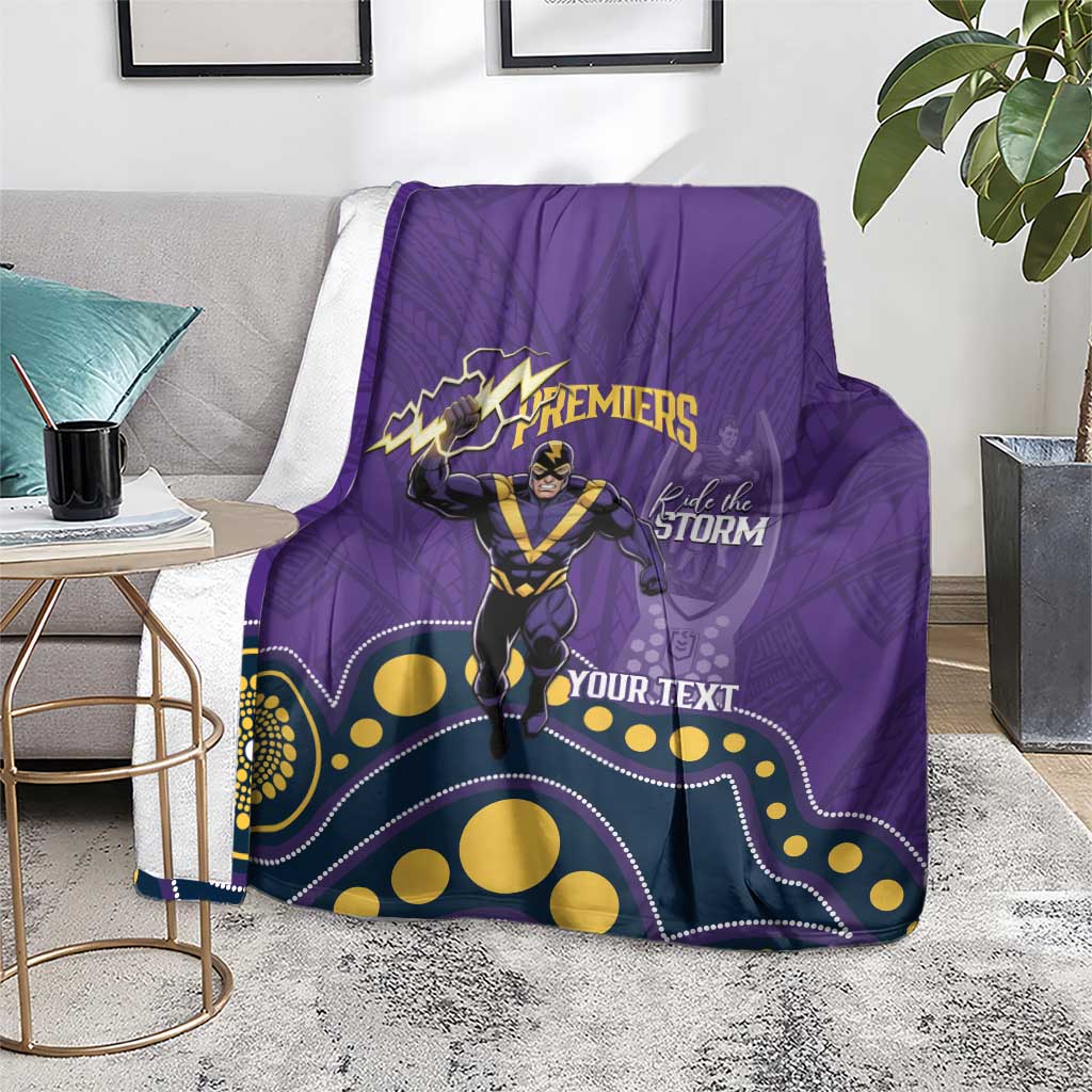 NRL Melbourne Rugby Custom Blanket Premiers Trophy Ride The Storm - Aussie Hoodie