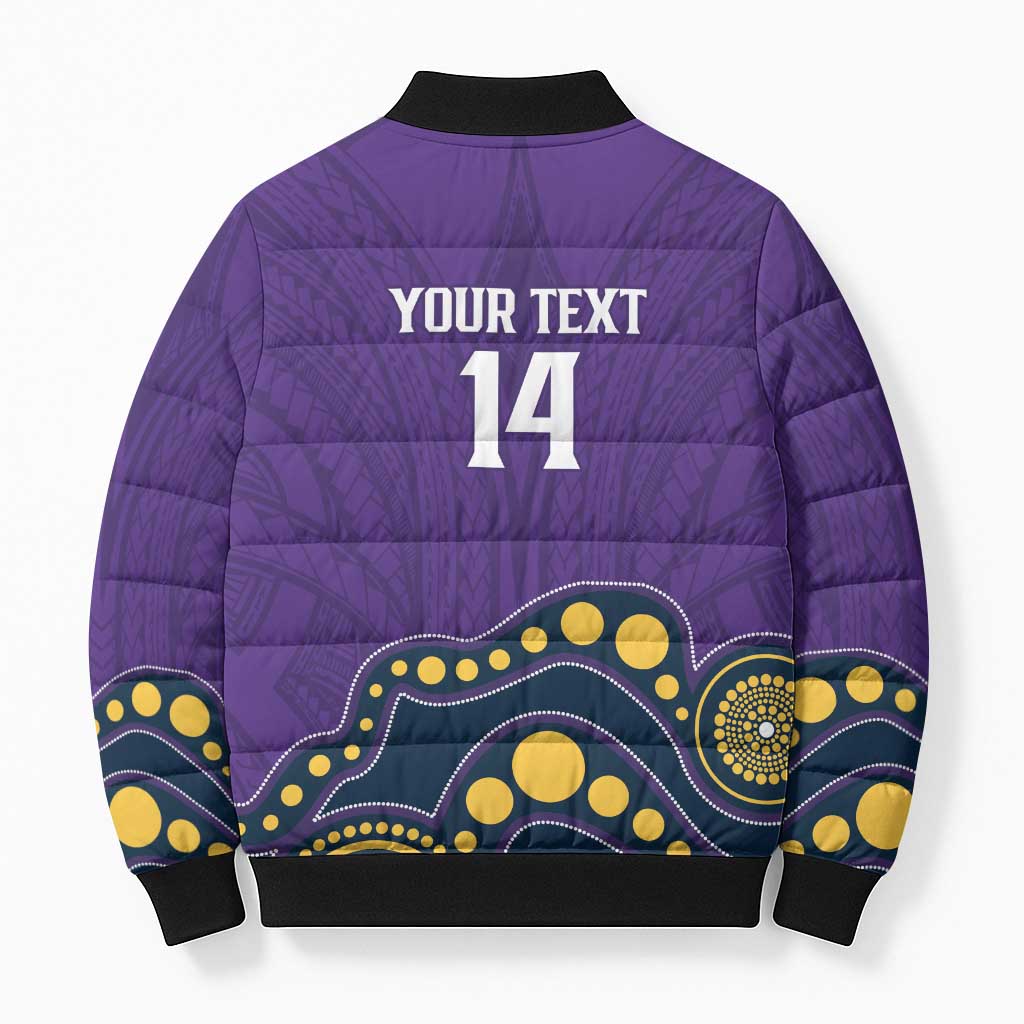 NRL Melbourne Rugby Custom Bomber Puffer Jacket Premiers Trophy Ride The Storm - Aussie Hoodie