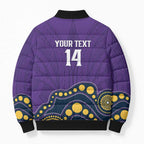 NRL Melbourne Rugby Custom Bomber Puffer Jacket Premiers Trophy Ride The Storm - Aussie Hoodie