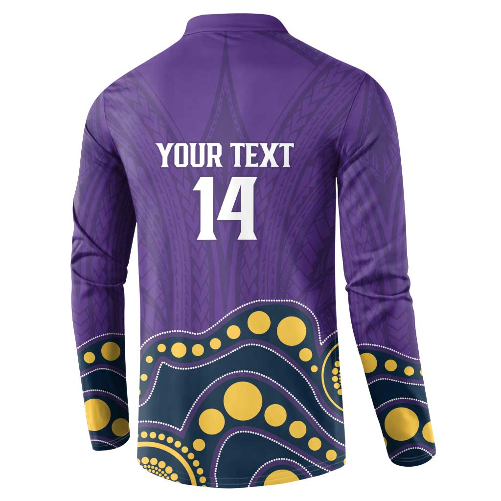 NRL Melbourne Rugby Custom Button Sweatshirt Premiers Trophy Ride The Storm - Aussie Hoodie