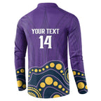 NRL Melbourne Rugby Custom Button Sweatshirt Premiers Trophy Ride The Storm - Aussie Hoodie