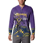NRL Melbourne Rugby Custom Button Sweatshirt Premiers Trophy Ride The Storm - Aussie Hoodie