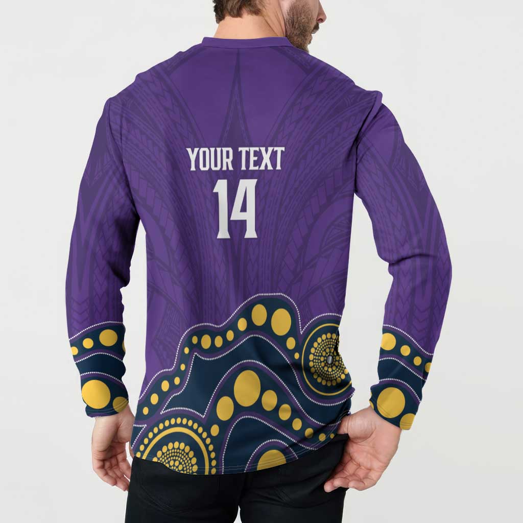 NRL Melbourne Rugby Custom Button Sweatshirt Premiers Trophy Ride The Storm - Aussie Hoodie