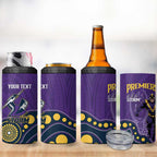 NRL Melbourne Rugby Custom 4 in 1 Can Cooler Tumbler Premiers Trophy Ride The Storm - Aussie Hoodie