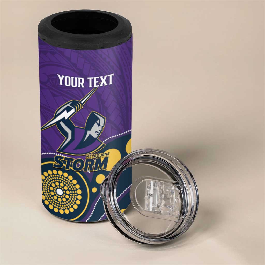 NRL Melbourne Rugby Custom 4 in 1 Can Cooler Tumbler Premiers Trophy Ride The Storm - Aussie Hoodie