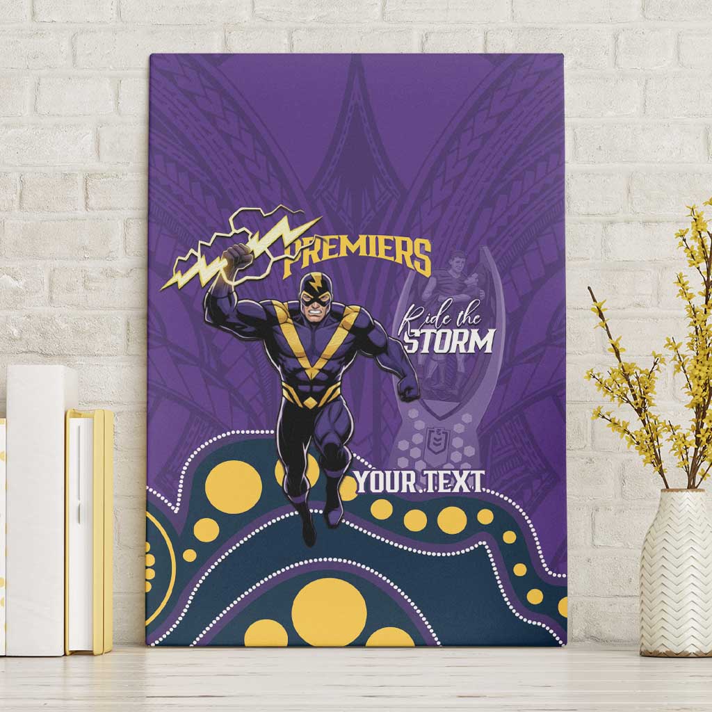 NRL Melbourne Rugby Custom Canvas Wall Art Premiers Trophy Ride The Storm - Aussie Hoodie
