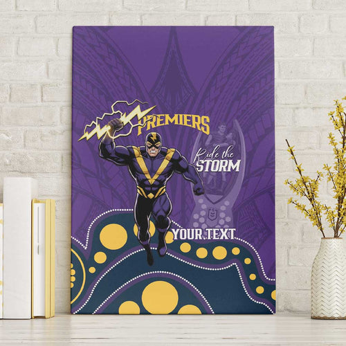 NRL Melbourne Rugby Custom Canvas Wall Art Premiers Trophy Ride The Storm - Aussie Hoodie