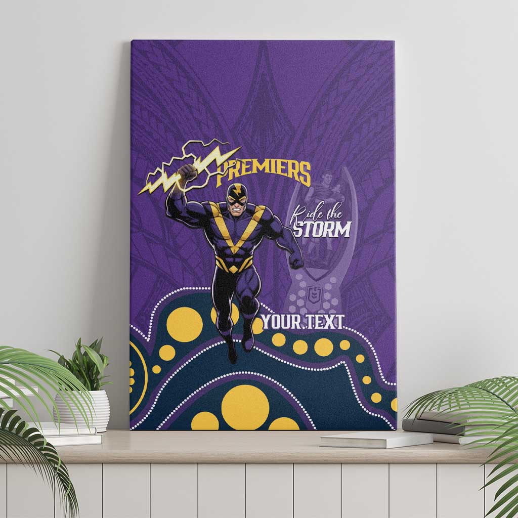 NRL Melbourne Rugby Custom Canvas Wall Art Premiers Trophy Ride The Storm - Aussie Hoodie