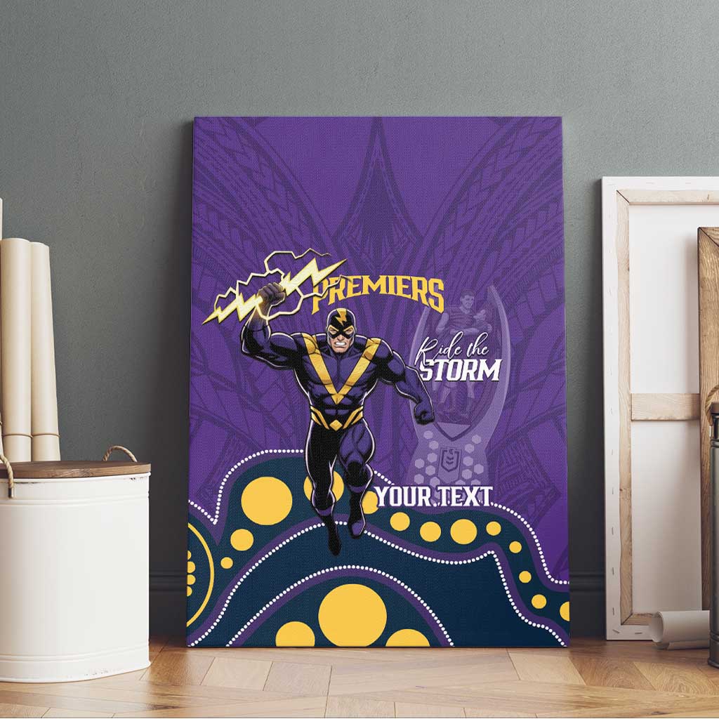 NRL Melbourne Rugby Custom Canvas Wall Art Premiers Trophy Ride The Storm - Aussie Hoodie