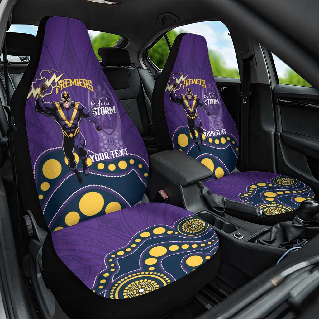 NRL Melbourne Rugby Custom Car Seat Cover Premiers Trophy Ride The Storm - Aussie Hoodie