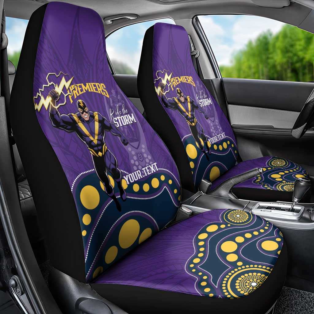 NRL Melbourne Rugby Custom Car Seat Cover Premiers Trophy Ride The Storm - Aussie Hoodie
