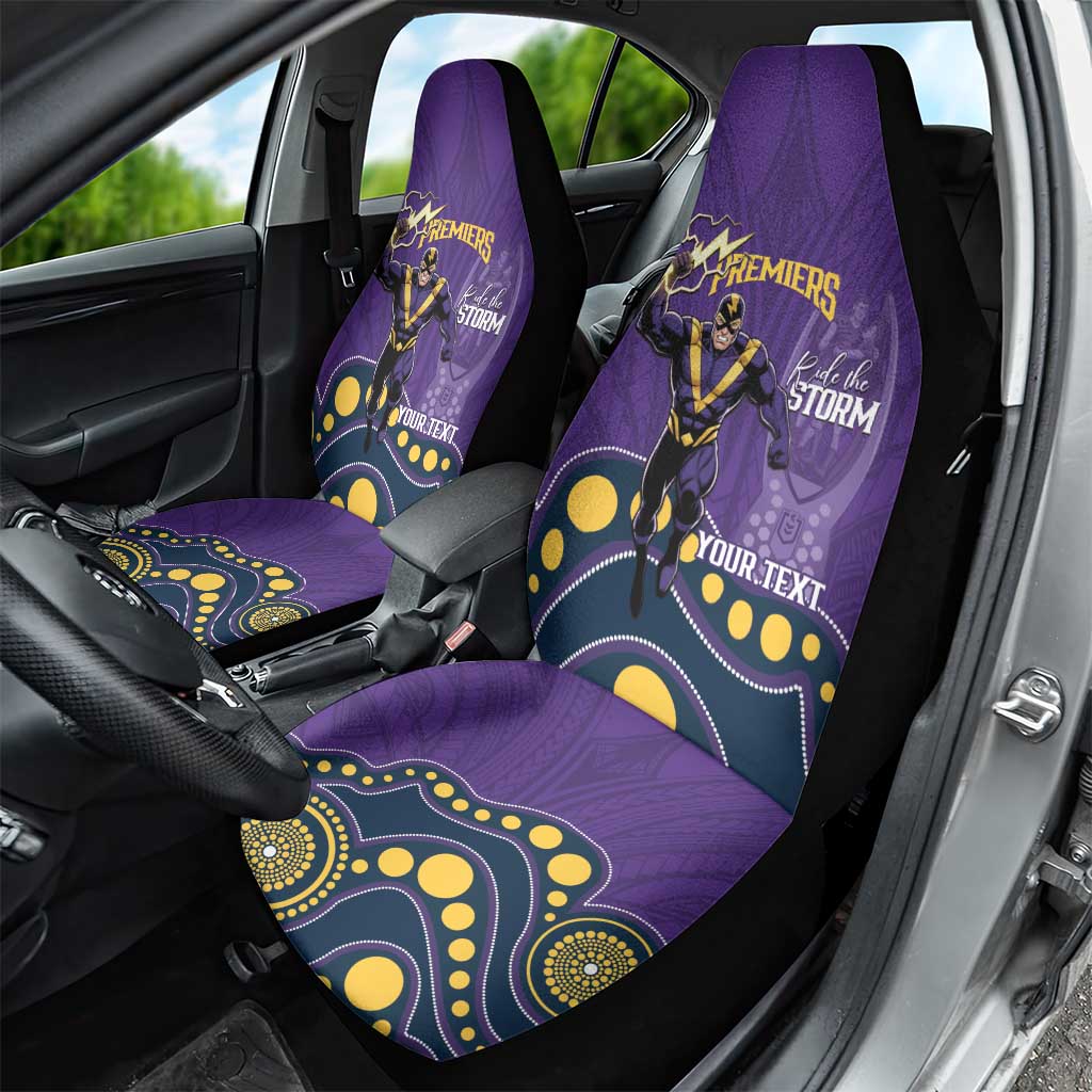 NRL Melbourne Rugby Custom Car Seat Cover Premiers Trophy Ride The Storm - Aussie Hoodie