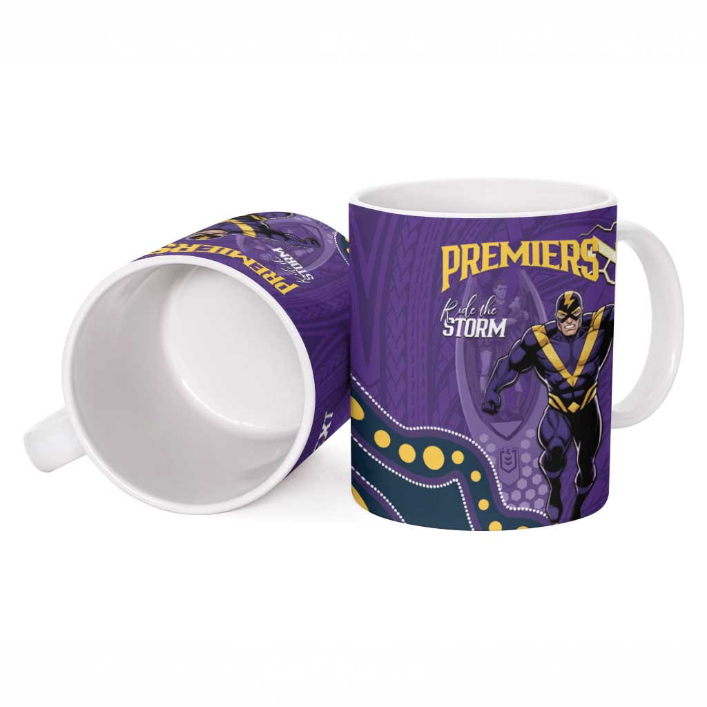 NRL Melbourne Rugby Custom Ceramic Mug Premiers Trophy Ride The Storm - Aussie Hoodie