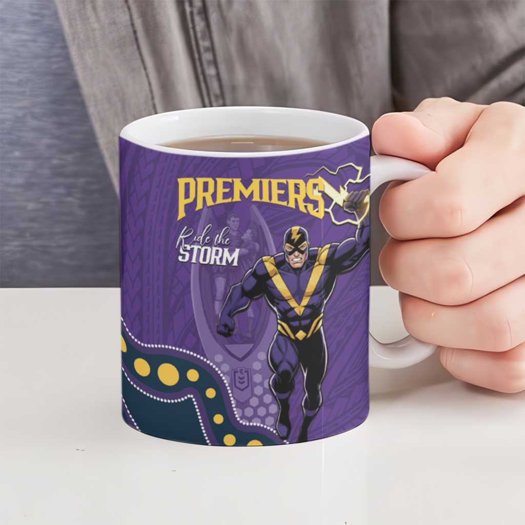 NRL Melbourne Rugby Custom Ceramic Mug Premiers Trophy Ride The Storm - Aussie Hoodie
