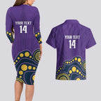 NRL Melbourne Rugby Custom Couples Matching Long Sleeve Bodycon Dress and Hawaiian Shirt Premiers Trophy Ride The Storm - Aussie Hoodie