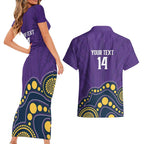 NRL Melbourne Rugby Custom Couples Matching Short Sleeve Bodycon Dress and Hawaiian Shirt Premiers Trophy Ride The Storm - Aussie Hoodie