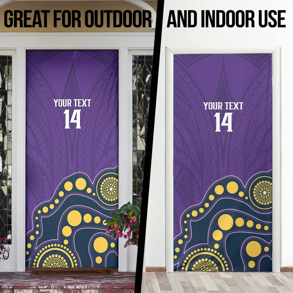 NRL Melbourne Rugby Custom Door Cover Premiers Trophy Ride The Storm - Aussie Hoodie