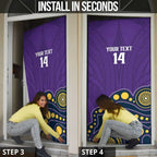NRL Melbourne Rugby Custom Door Cover Premiers Trophy Ride The Storm - Aussie Hoodie